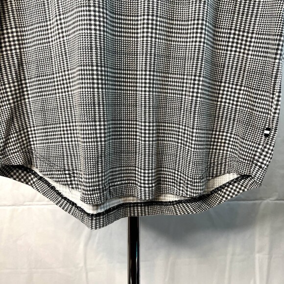 Edgar and Ash Scoop Neck Grid Pattern Short Sleeve Retro T-shirt Size Medium - Picture 5 of 8